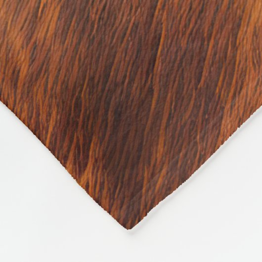 Brown Cowhide Fleecedecke (Ecke)