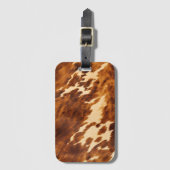 Brown Cowhide Gepäckanhänger (Vorderseite Vertikal)