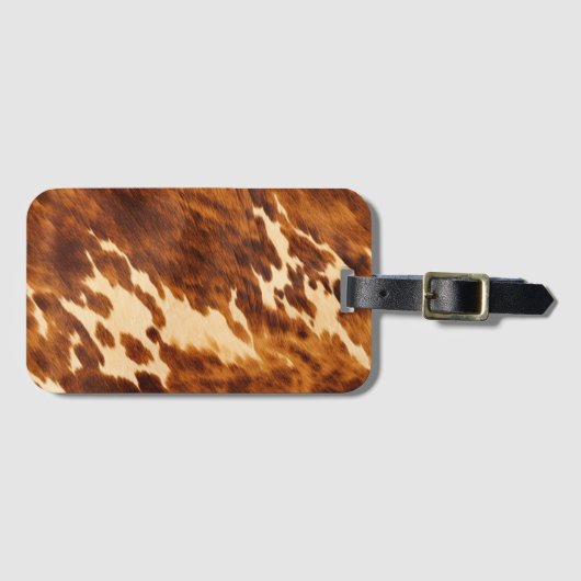 Brown Cowhide Gepäckanhänger (Vorderseite (Horizontal))