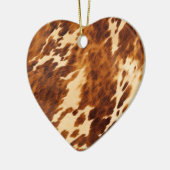 Brown Cowhide Keramik Ornament (Links)