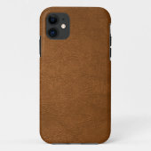 Brown Cowhide Leder Textur aussehen Case-Mate iPhone Hülle (Rückseite)