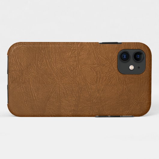 Brown Cowhide Leder Textur aussehen Case-Mate iPhone Hülle (Rückseite (Horizontal))