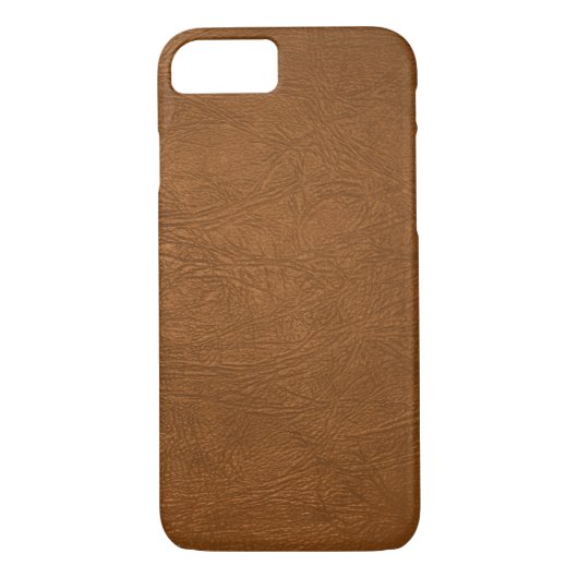 Brown Cowhide Leder Textur aussehen Case-Mate iPhone Hülle (Rückseite)