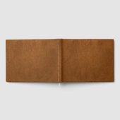 Brown Cowhide Leder Textur aussehen Gästebuch (Voll)