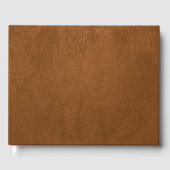 Brown Cowhide Leder Textur aussehen Gästebuch (Vorderseite)