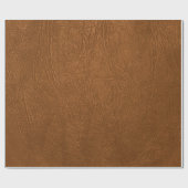 Brown Cowhide Leder Textur aussehen Geschenkpapier (Flach)