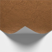 Brown Cowhide Leder Textur aussehen Geschenkpapier (Ecke)