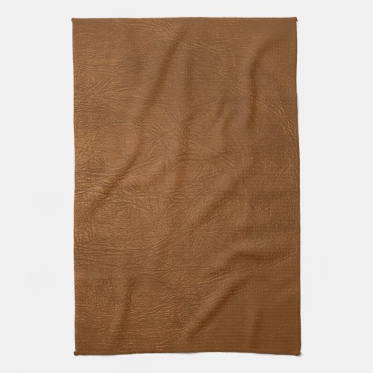 Brown Cowhide Leder Textur aussehen Geschirrtuch (Vertikal)