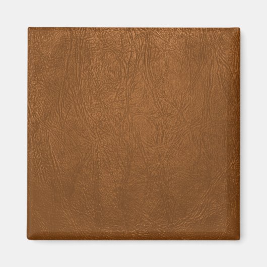 Brown Cowhide Leder Textur aussehen Magnet (Vorne)