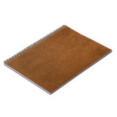 Brown Cowhide Leder Textur aussehen Notizblock (Linke Seite)