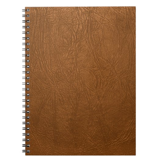 Brown Cowhide Leder Textur aussehen Notizblock (Vorderseite)