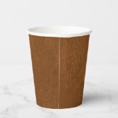 Brown Cowhide Leder Textur aussehen Pappbecher (Rechts)