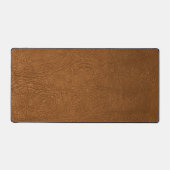 Brown Cowhide Leder Textur aussehen Schreibtischunterlage (Vorderseite)