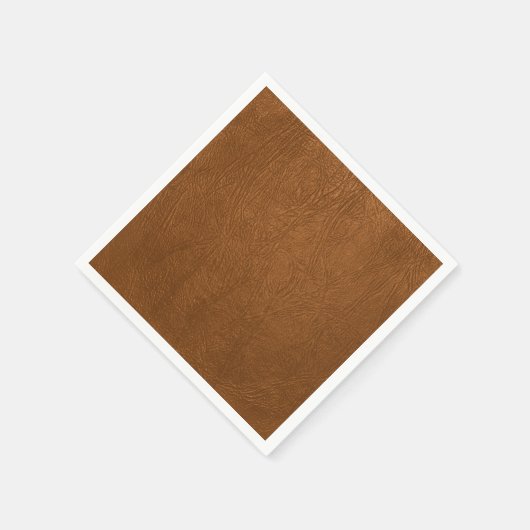 Brown Cowhide Leder Textur aussehen Serviette (Ecke)