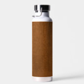 Brown Cowhide Leder Textur aussehen Trinkflasche (Rechts)