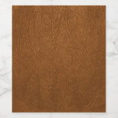 Brown Cowhide Leder Textur aussehen Weinetikett (Einzelnes Label)