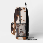 Brown Cowhide Look Backpack Bedruckter Rucksack (Rechts)