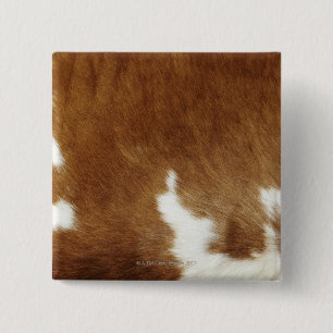 Brown Cowhide Print Button