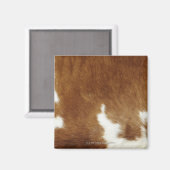 Brown Cowhide Print Magnet (Vorderseite/Rückseite)
