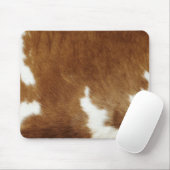 Brown Cowhide Print Mousepad (Mit Mouse)