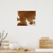 Brown Cowhide Print Poster (Küche)