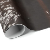 Brown Cowhide Print Rustic Bauernhof Weihnachten Geschenkpapier (Rolleneckpunkt)