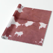 Brown Cowhide Print Rustic Bauernhof Weihnachten Geschenkpapier (Ungerollt)