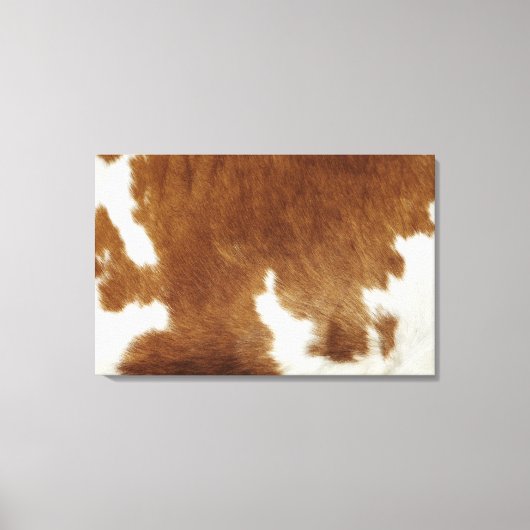Brown Cowhide Print Wrapped Canvas Leinwanddruck (Vorderseite)