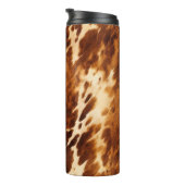 Brown Cowhide Thermosbecher (Nach rechts gedreht)