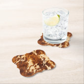 Brown Cowhide Untersetzer (Vor Ort)