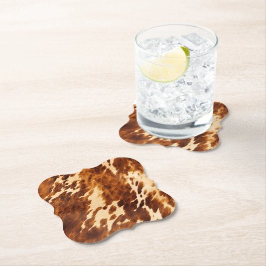 Brown Cowhide Untersetzer (Vor Ort)