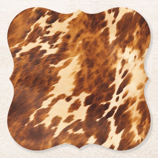 Brown Cowhide Untersetzer (Vorderseite)