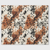 Brown Cream Animal Cowhid Geschenkpapier (Flach)