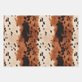 Brown Cream Animal Cowhid Geschenkpapier Set (Vorderseite 3)