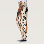 Brown Cream Animal Cowhid Leggings (Links)