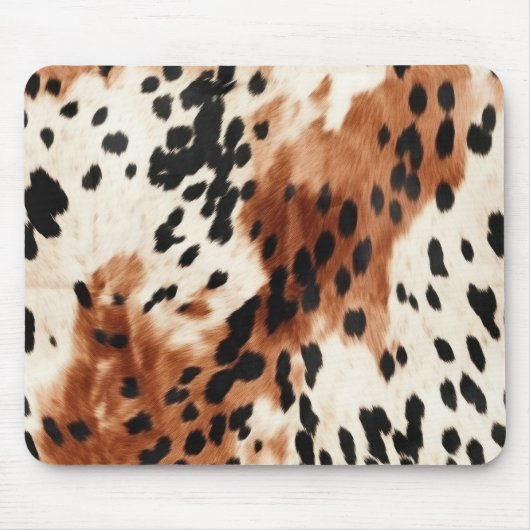 Brown Cream Animal Cowhid Mousepad (Vorne)