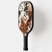 Brown Cream Animal Cowhid Pickleball Schläger (Links)