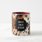 Brown Cream Animal Cowhid Tasse (Zentrum)
