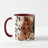 Brown Cream Animal Cowhid Tasse (Links)