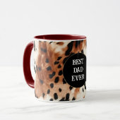 Brown Cream Animal Cowhid Tasse (Vorderseite Links)