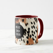 Brown Cream Animal Cowhid Tasse (VorderseiteRechts)