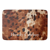 Brown Cream Black Cowhide Badematte (Vorderseite)