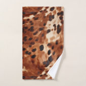 Brown Cream Black Cowhide Badhandtuch Set (Handtuch)
