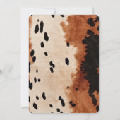 Brown Cream Black Cowhide Cowboy Boots Einladung (Rückseite)