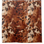Brown Cream Black Cowhide Duschvorhang (Vorderseite)