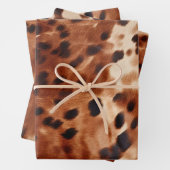 Brown Cream Black Cowhide Geschenkpapier Set (Beispiel)
