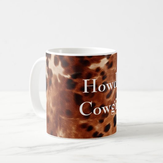Brown Cream Black Cowhide Kaffeetasse (Vorderseite Links)