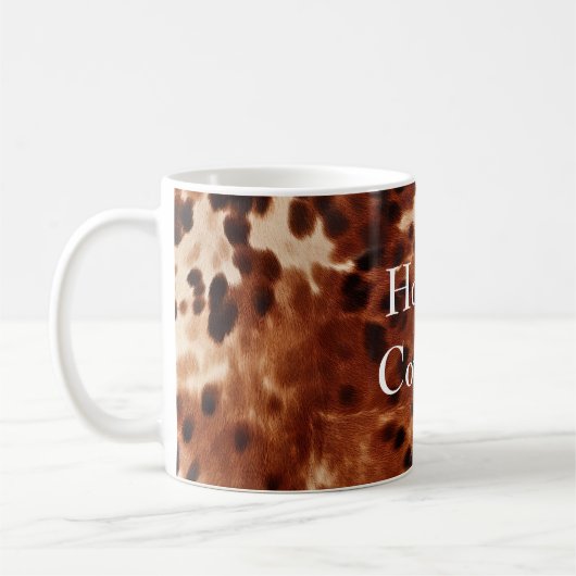 Brown Cream Black Cowhide Kaffeetasse (Links)