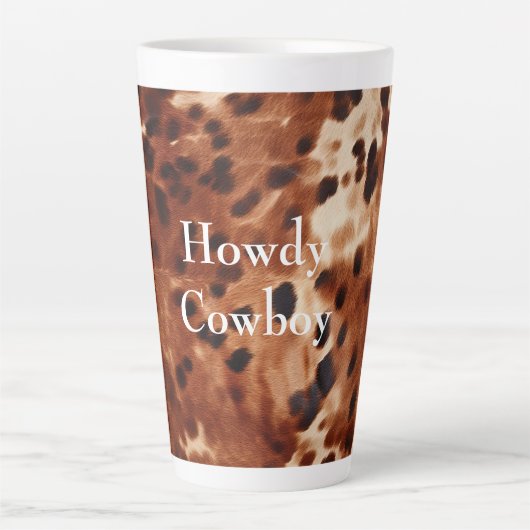 Brown Cream Black Cowhide Milchtasse (Vorderseite)