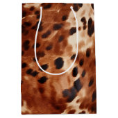 Brown Cream Black Cowhide Mittlere Geschenktüte (Vorderseite)